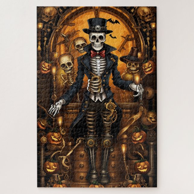 Steampunk Skeleton 2 Jigsaw Puzzle (Vertical)