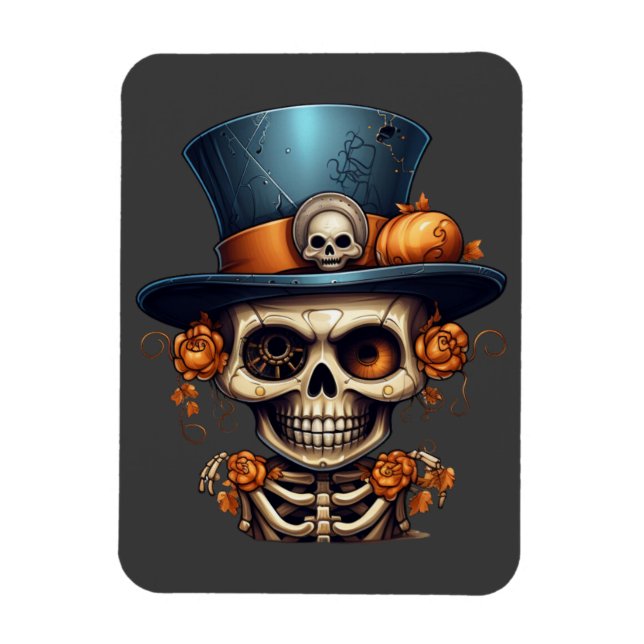Steampunk Skeleton Magnet (Vertical)