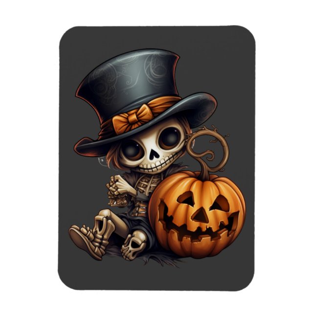 Steampunk Skeleton Magnet (Vertical)
