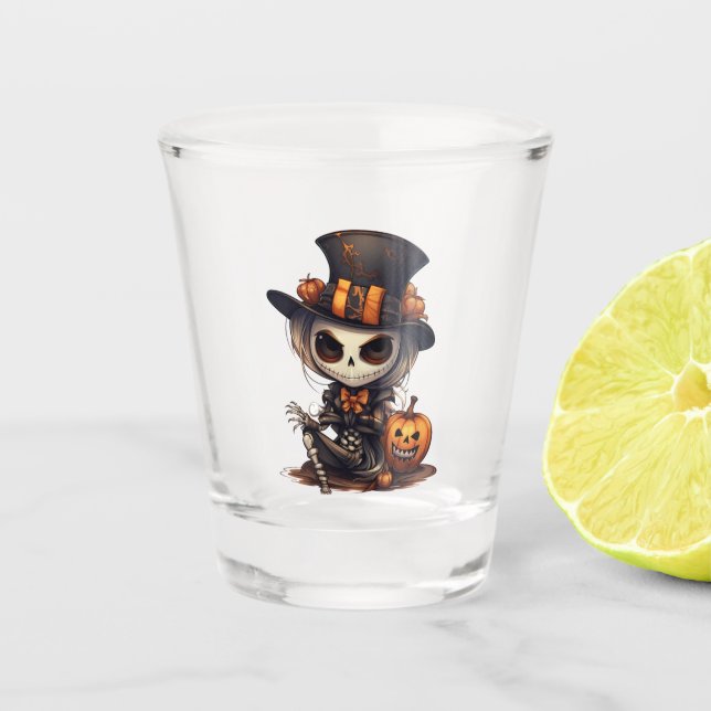 Steampunk Skeleton Shot Glass (Front)