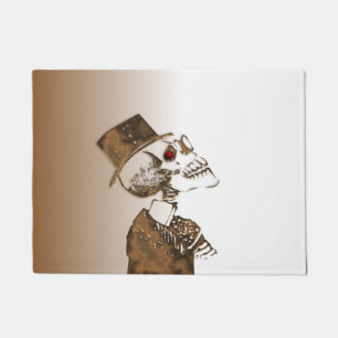 Steampunk Skull Doormat