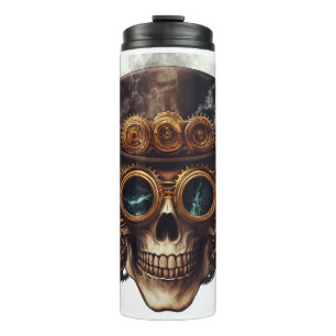 Steampunk Skull Engine Thermal Tumbler