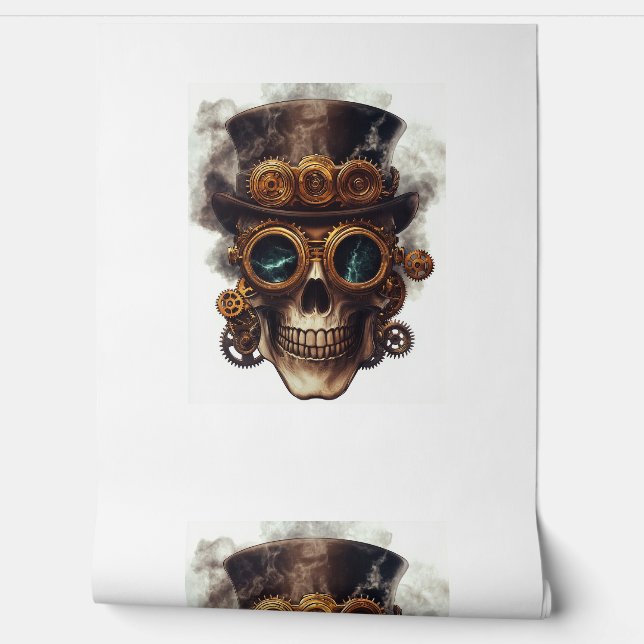Steampunk Skull Engine Wallpaper (Unrolling)