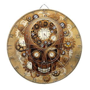 Steampunk Skull Gothic Style Dartboard
