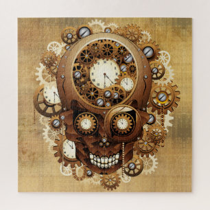 Steampunk Skull Gothic Style Jigsaw Puzzle