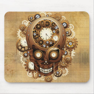 Steampunk Skull Gothic Style Mouse Mat