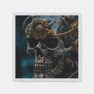 Steampunk Skull Napkin