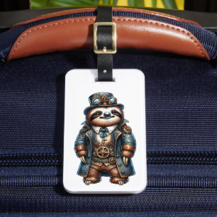 Steampunk Sloth Custom Luggage Tag