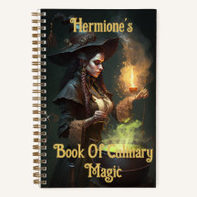 Steampunk Sorceress Cutomisable Recipe Notebook