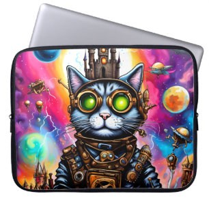 Steampunk Space Cat I Laptop Sleeve