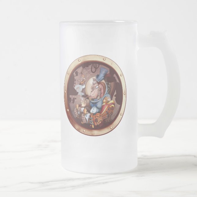 Steampunk Space Chimp Porthole Mug (Right)