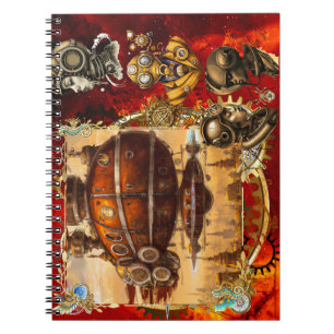 Steampunk Spaceship Notebook