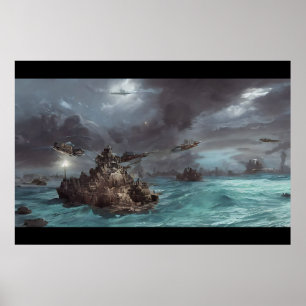 Steampunk Spaceship  Poster