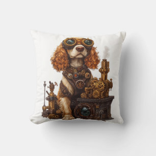 Steampunk Spaniel � Victorian Dog Inventor Cushion