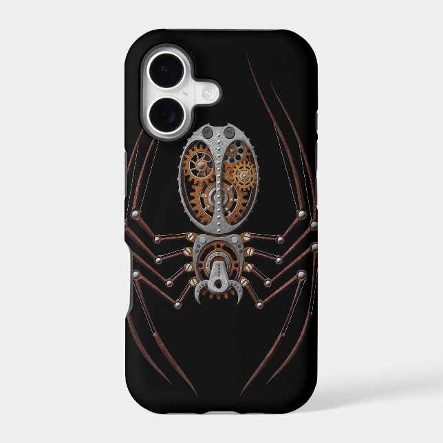 Steampunk Spider, black background (Back)