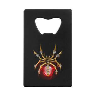 Steampunk spider on black
