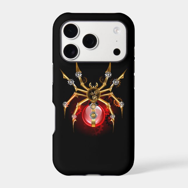 Steampunk spider on black (Back)