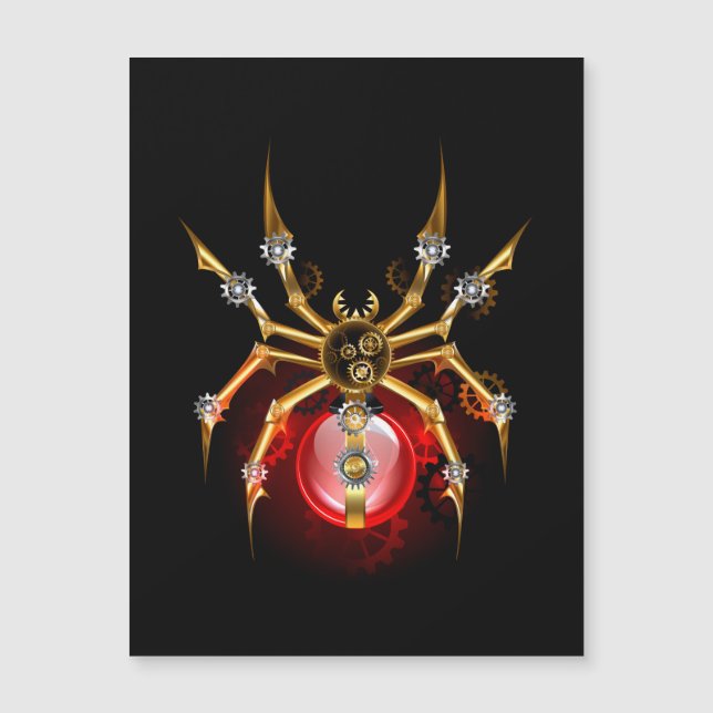 Steampunk spider on black (Front)