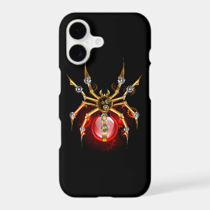 Steampunk spider on black