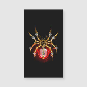 Steampunk spider on black