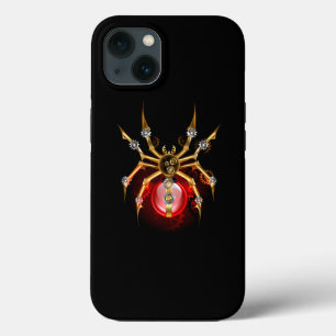 Steampunk spider on black iPhone 13 case
