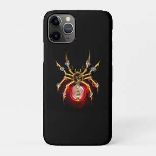 Steampunk spider on black iPhone 11 pro case