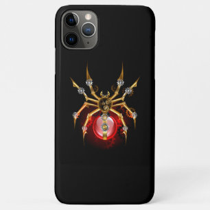 Steampunk spider on black iPhone 11 pro max case