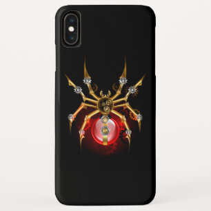 Steampunk spider on black iPhone XS max case