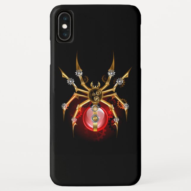 Steampunk spider on black Case-Mate iPhone case (Back)