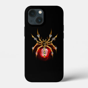 Steampunk spider on black iPhone 13 mini case