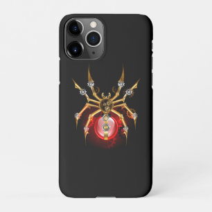 Steampunk spider on black iPhone 11Pro case