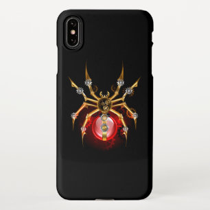 Steampunk spider on black iPhone XS max case