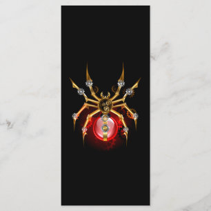 Steampunk spider on black menu