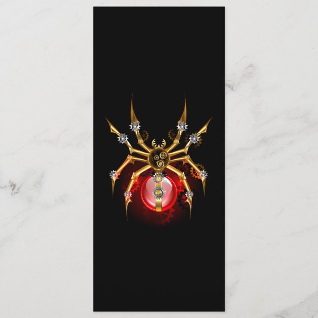 Steampunk spider on black programme (Front)