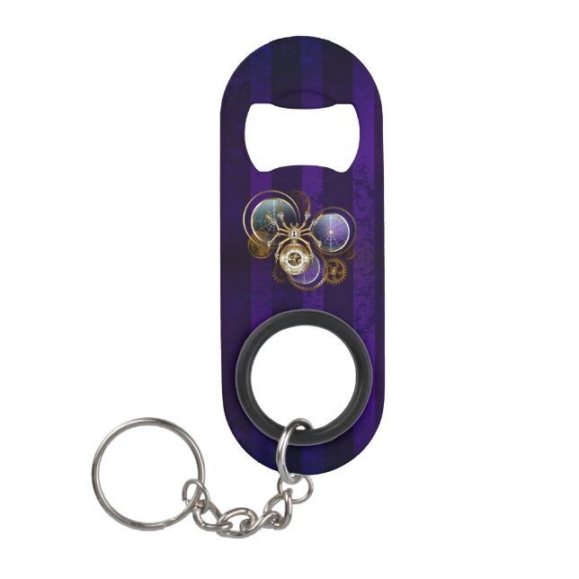 Steampunk Spider on Purple Background (Front)