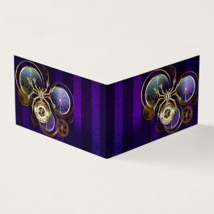 Steampunk Spider on Purple Background