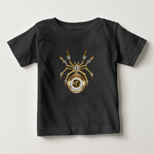 Steampunk Spider on Purple Background Baby T-Shirt