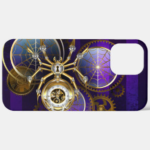 Steampunk Spider on Purple Background iPhone 12 Pro Max Case