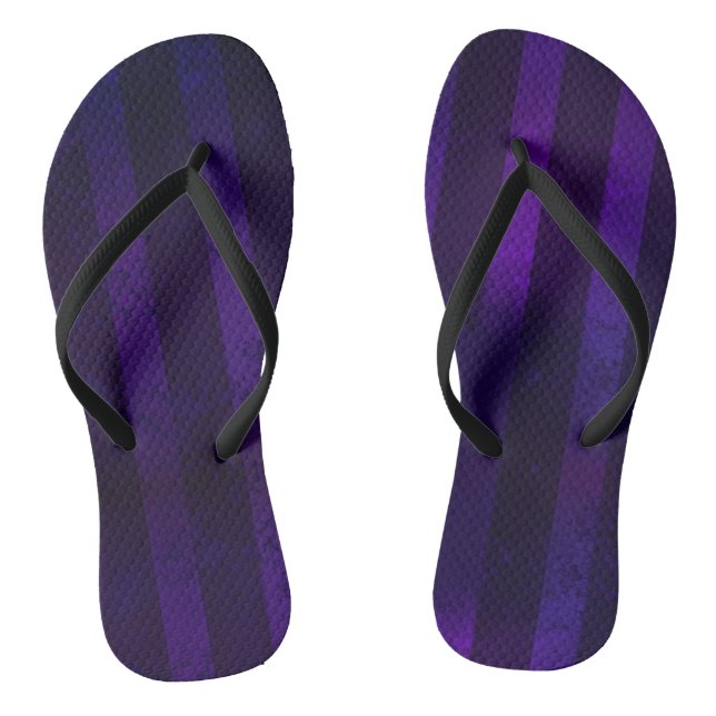 Steampunk Spider on Purple Background Flip Flops (Footbed)