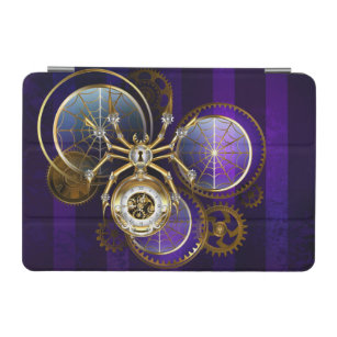 Steampunk Spider on Purple Background iPad Mini Cover