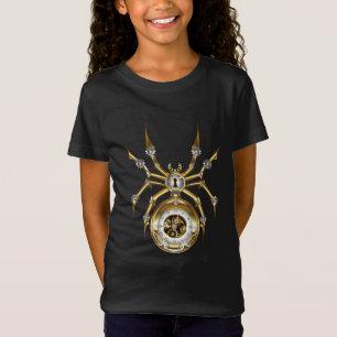 Steampunk Spider on Purple Background T-Shirt