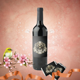 steampunk spider wine label