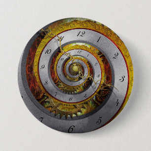 Steampunk - Spiral - Infinite time 7.5 Cm Round Badge