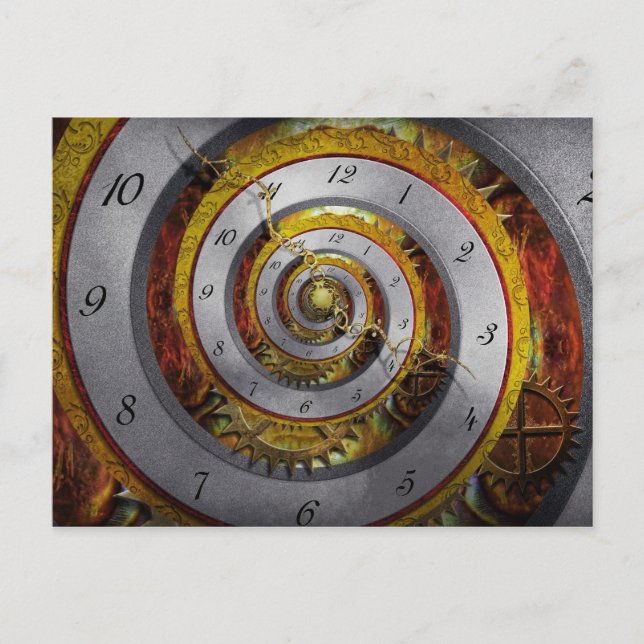 Steampunk - Spiral - Infinite time Postcard (Front)