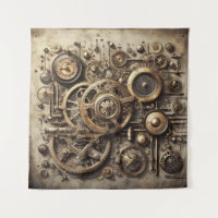Steampunk Sprockets Tapestry