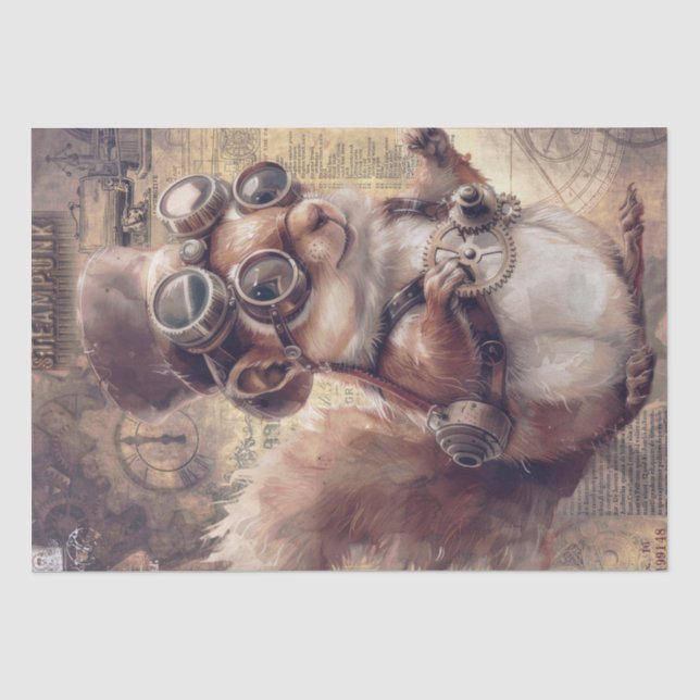 Steampunk Squirrel Tissue Paper (Front)