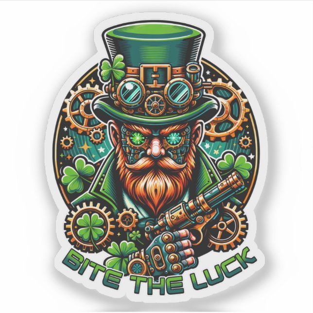 Steampunk St. Patrick's Day Leprechaun (Front)