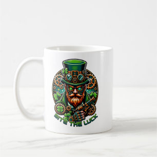 Steampunk St. Patrick's Day Leprechaun Coffee Mug