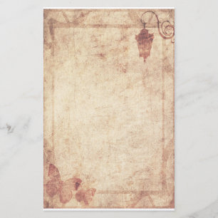 Steampunk Stationery - Lamppost and Butterfly