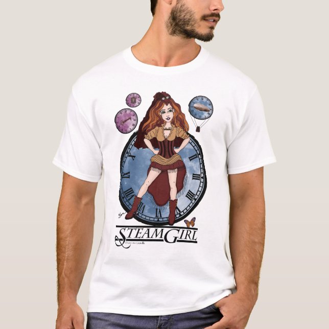 Steampunk - SteamGirl - by StardustSteampunk™ T-Shirt (Front)